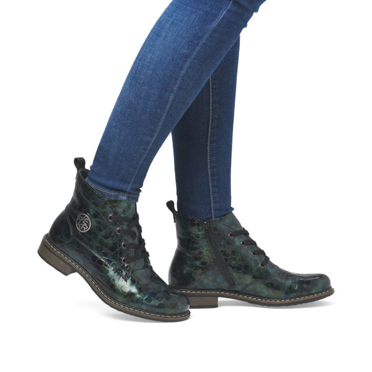 Rieker Pearl Boots Blue Green