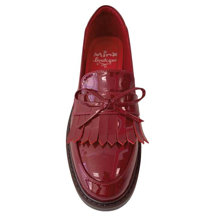 Minx Tegan Patent Loafers Bordeaux