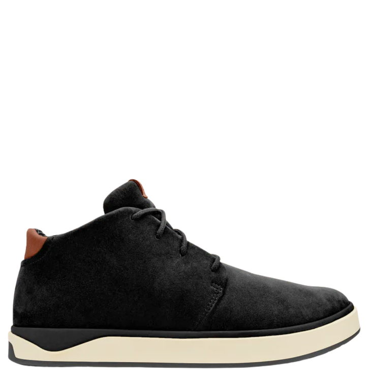 OluKai Papakū 'Ili Men’s Waterproof Leather Shoes Black