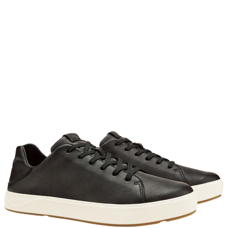 OluKai Lae‘ahi Lī ‘Ili Men’s Waterproof Leather Shoes Onyx