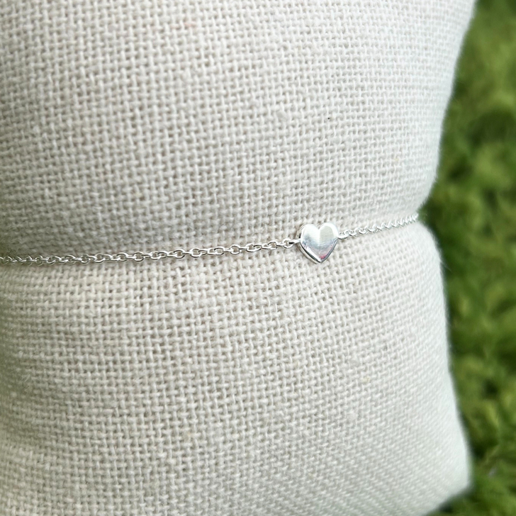 Tashi Silver Tiny Heart Bracelet