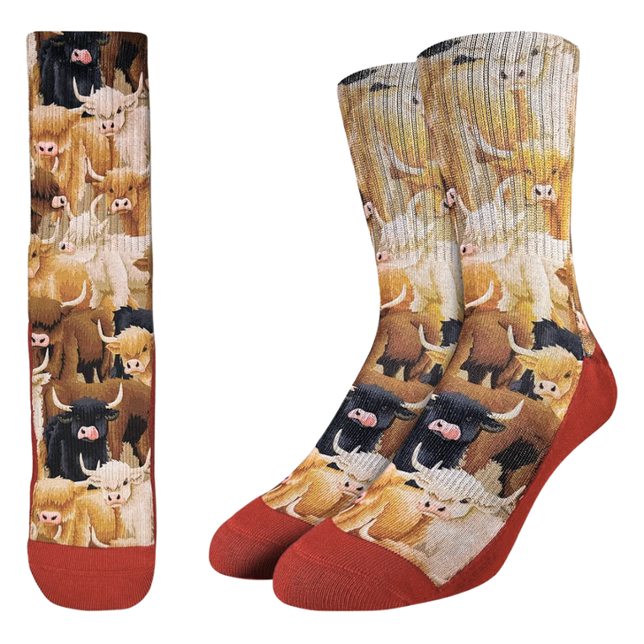 Good Luck Sock Men's Highland Cows Socks