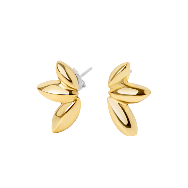 Bambu Paloma Half Flower Studs Gold