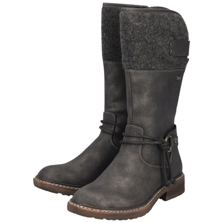 Rieker Dominka Tall Boots Black