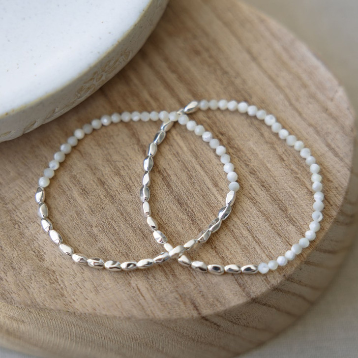 Glee Silver Plated Kindred Bracelet Mother of Pearl