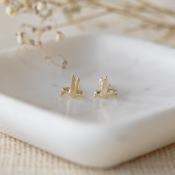 Glee Gold Plated Songbird Studs