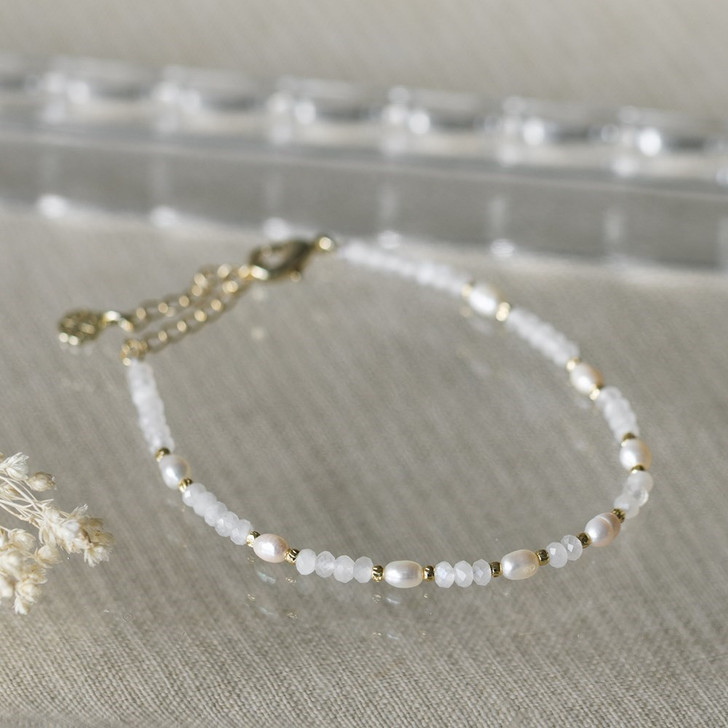 Glee Gold Plated Iyla Bracelet Moonstone