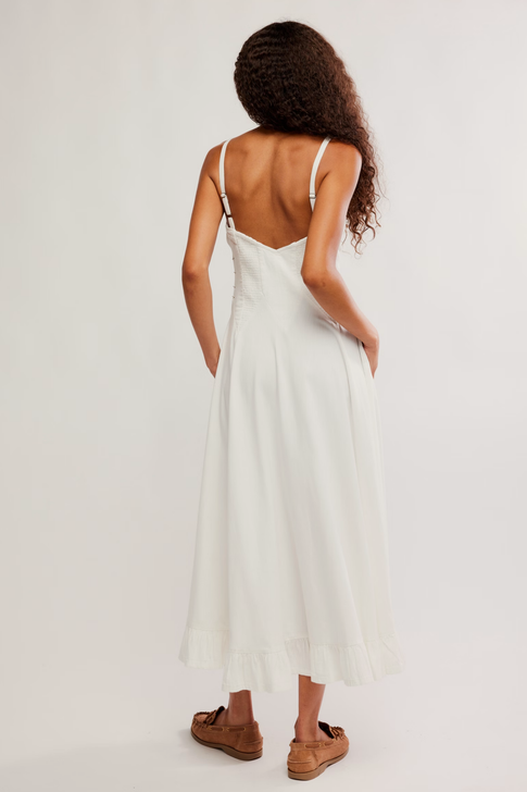 Free People Another Season Midi Dress Coconut Milk