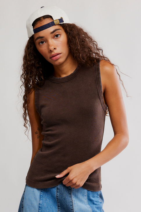 Free People Murphy Tank Chocolatier