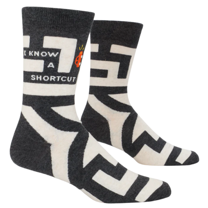 Blue Q I Know A Shortcut Men's Crew Socks