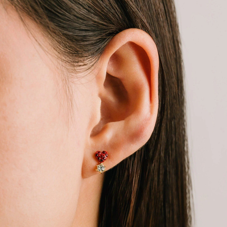 Lover's Tempo Bisou Studs Red
