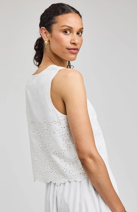 Gentle Fawn Rhea Sleeveless Top White