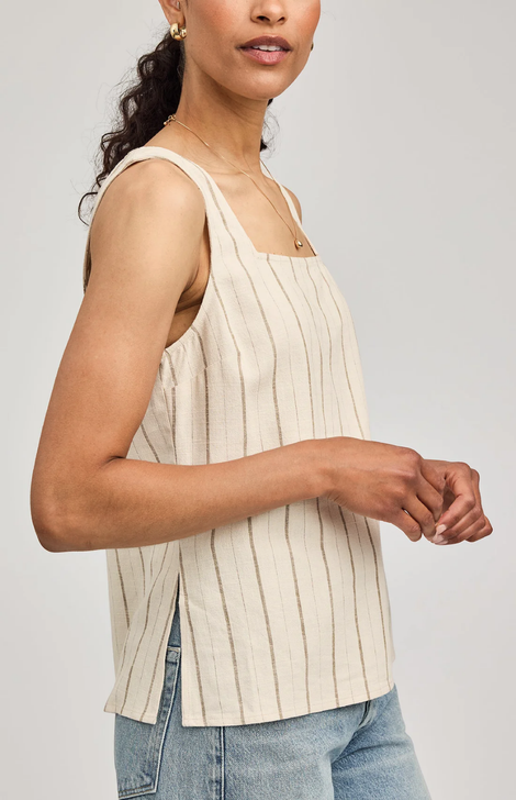 Gentle Fawn Vera Linen Tank Linen Stripe