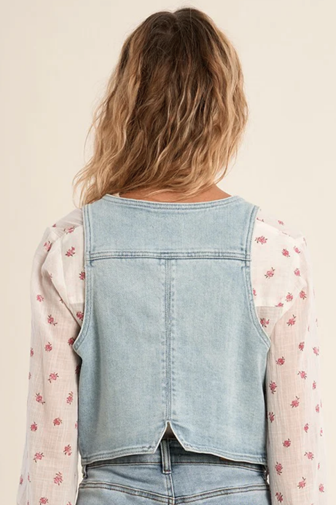 Molly Bracken Denim Vest Light Denim