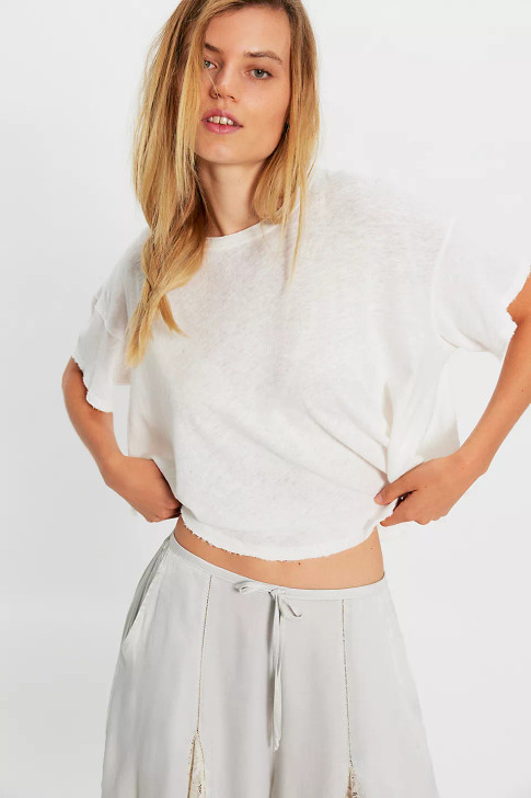 Free People Elsie Swing Tee White Whisper