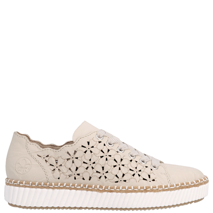 Rieker Enya Cut-Out Sneakers Beige