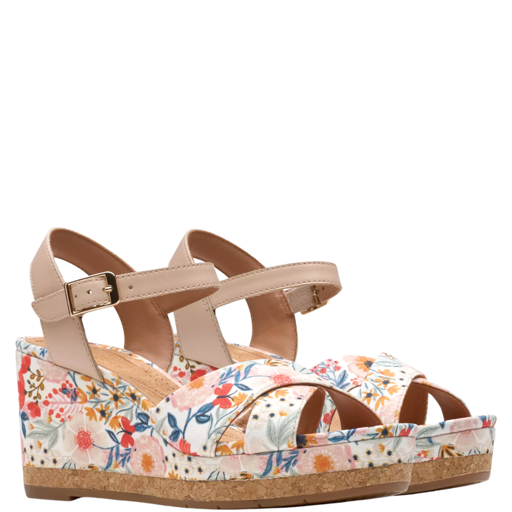 Clarks Chicly Floral White Print