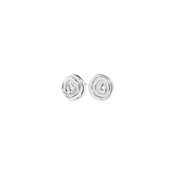 Pilgrim Air Spiral Studs Silver Plated