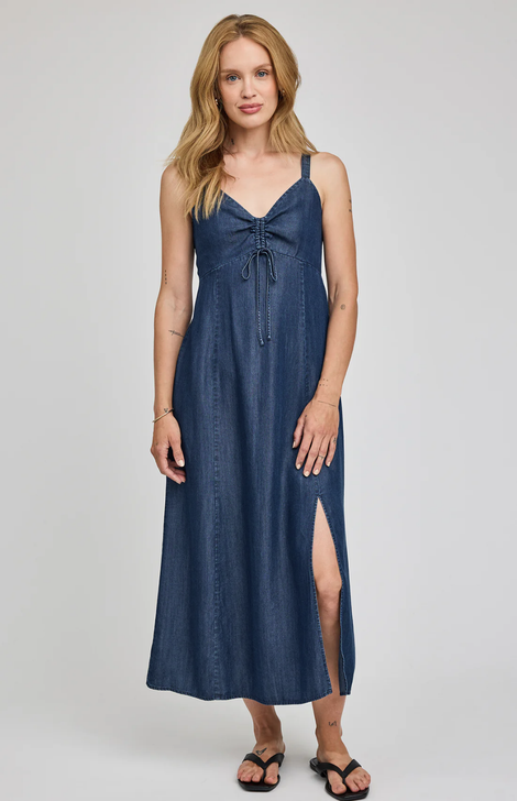 Gentle Fawn Renata Midi Dress Dark Blue