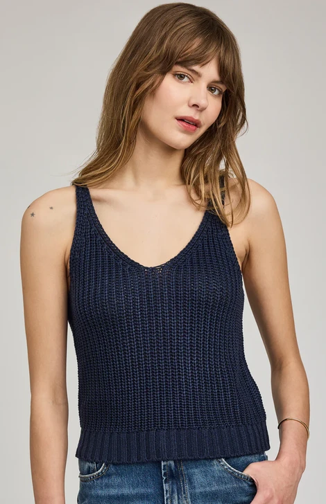 Gentle Fawn Lizzie Knit Tank Navy