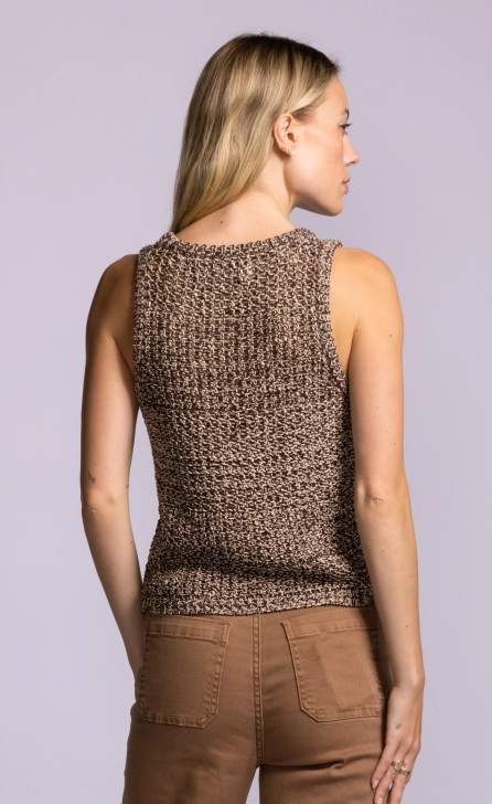 Pink Martini Sancola Sleeveless Sweater Brown