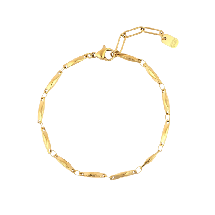 Pura Vida Faceted Bar Chain Bracelet Gold