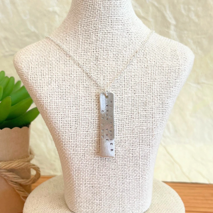 Andrea Waines Bookmark Necklace Be Stronger Than The Storm