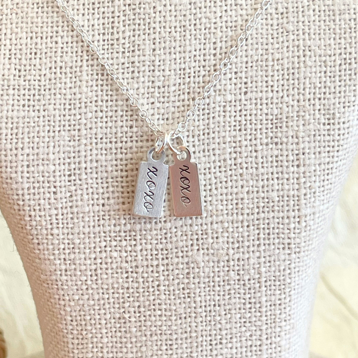 Andrea Waines Tiny Tags Necklace xoxo