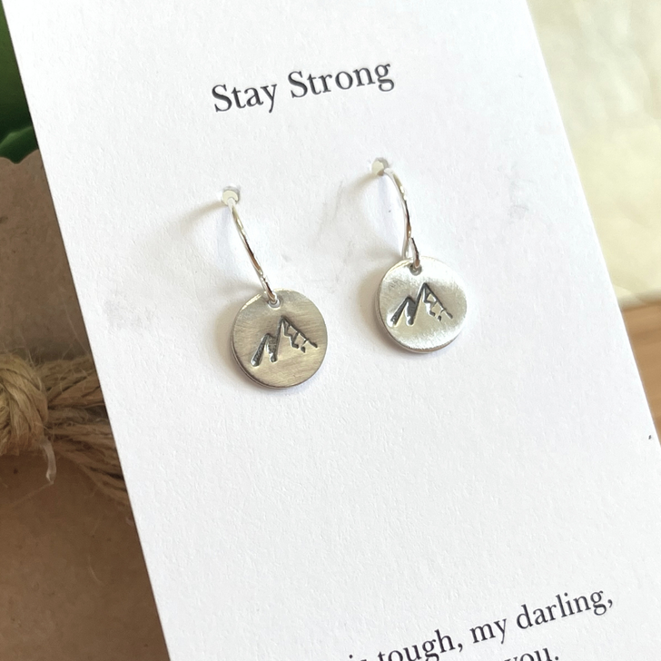 Andrea Waines Stay Strong Mountain Earrings