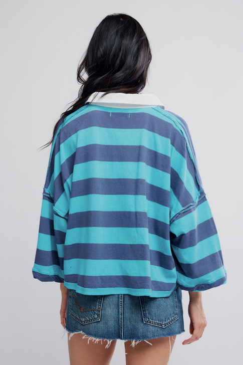Free People Auggie Tee Night Shadow Tropica