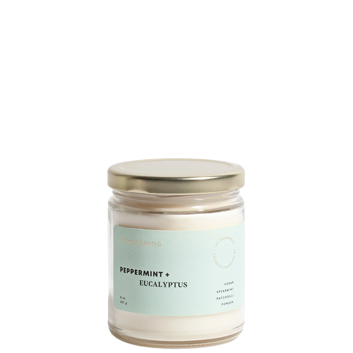 Homecoming 8oz Candle Peppermint & Eucalyptus