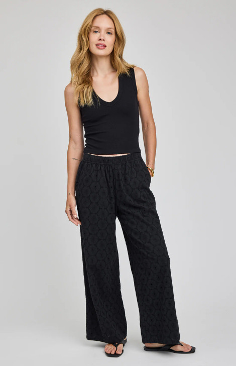 Gentle Fawn Martina Eyelet Pants Black