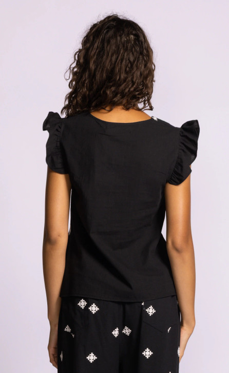 Pink Martini Saticoy Top Black