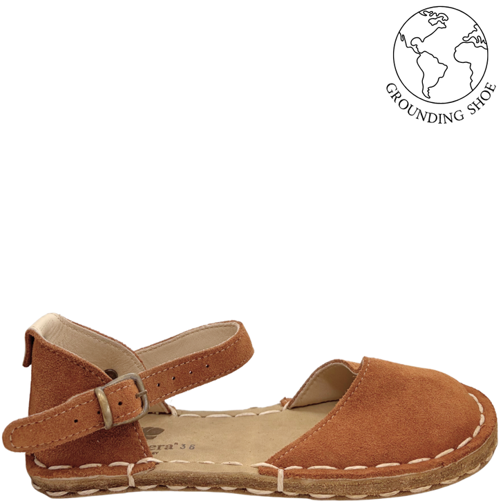 Monstera Cicada Flats Brown Suede