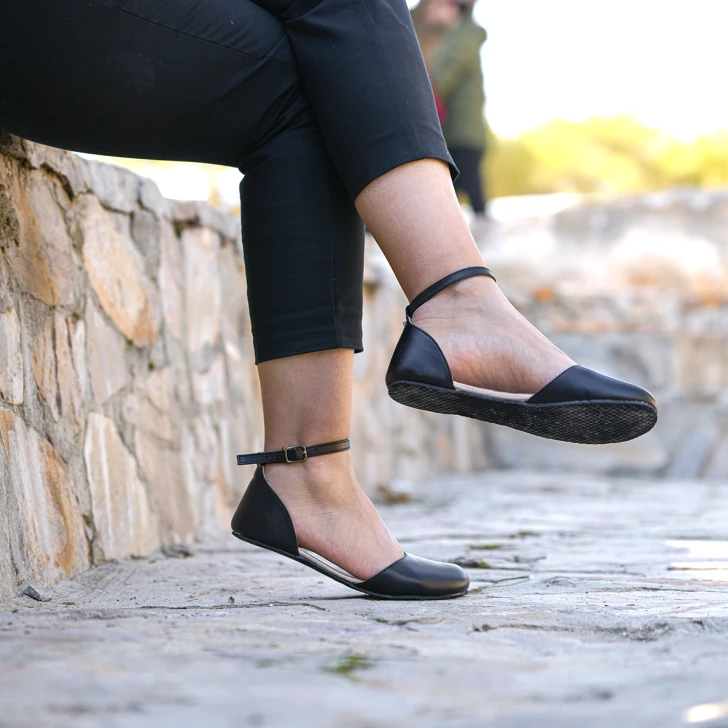 Monstera Rio Mary Jane Flats Black