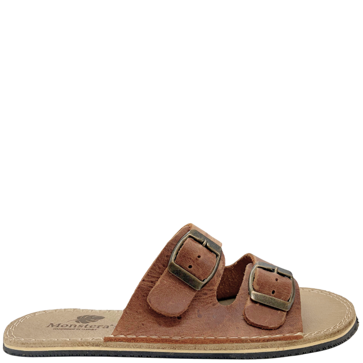 Monstera Minimalist Slides Light Brown
