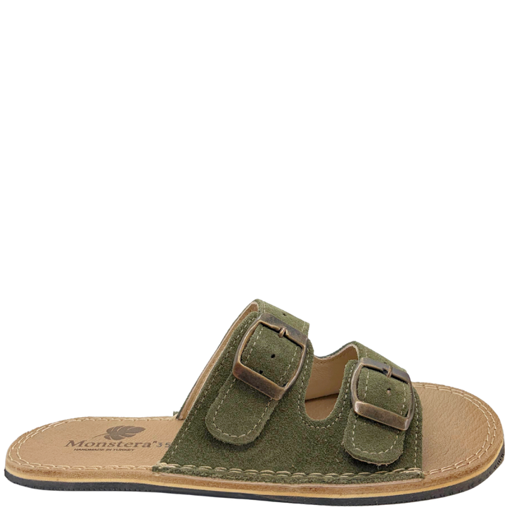 Monstera Minimalist Slides Green