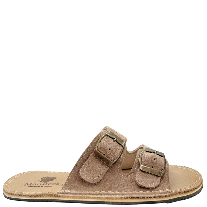 Monstera Minimalist Slides Taupe