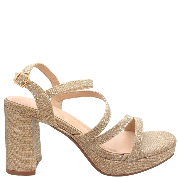 Taxi Claudia-01 Platform Heels Champagne