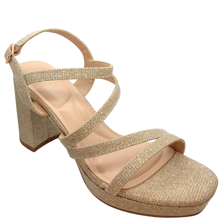 Taxi Claudia-01 Platform Heels Champagne
