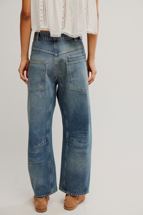 Free People Minimalist Moxie Boyfriend Barrel Jeans High Hopes