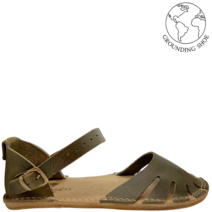 Monstera Leaf Sandals Green
