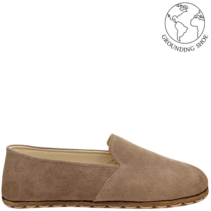 Monstera Moccasins Suede Taupe