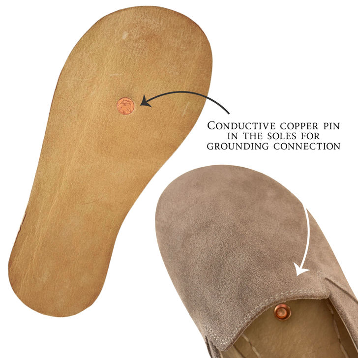 Monstera Moccasins Suede Taupe