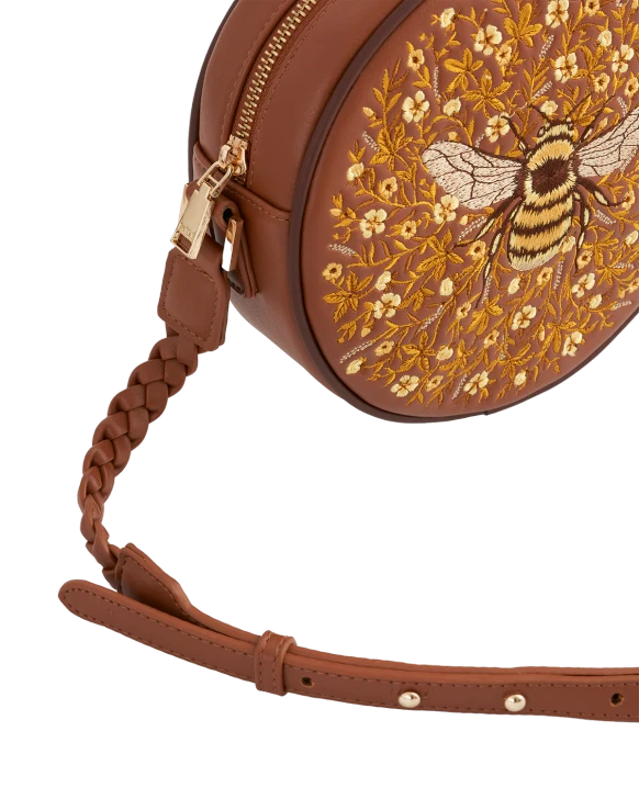 Fable Chloe Bumble Bee Circle Bag Tan
