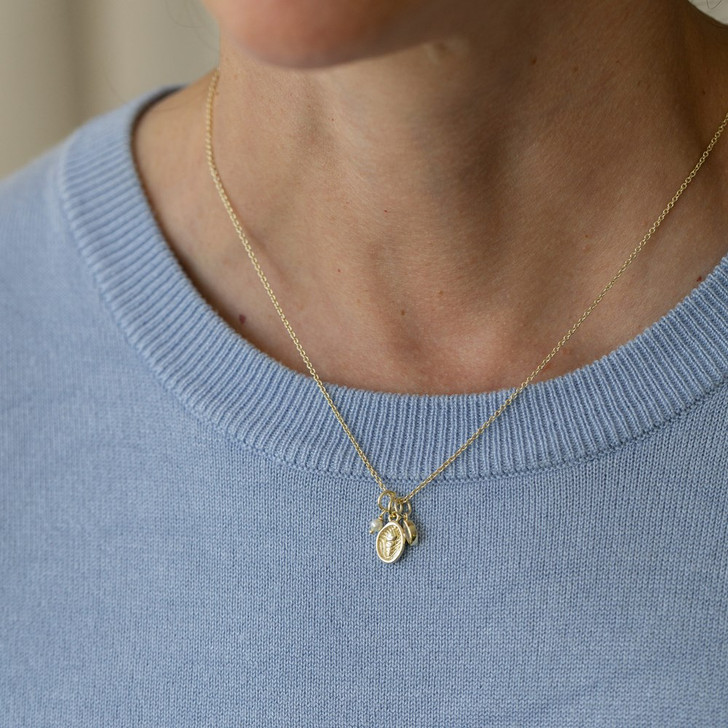 Glee Gold Plated Drift Shell Necklace