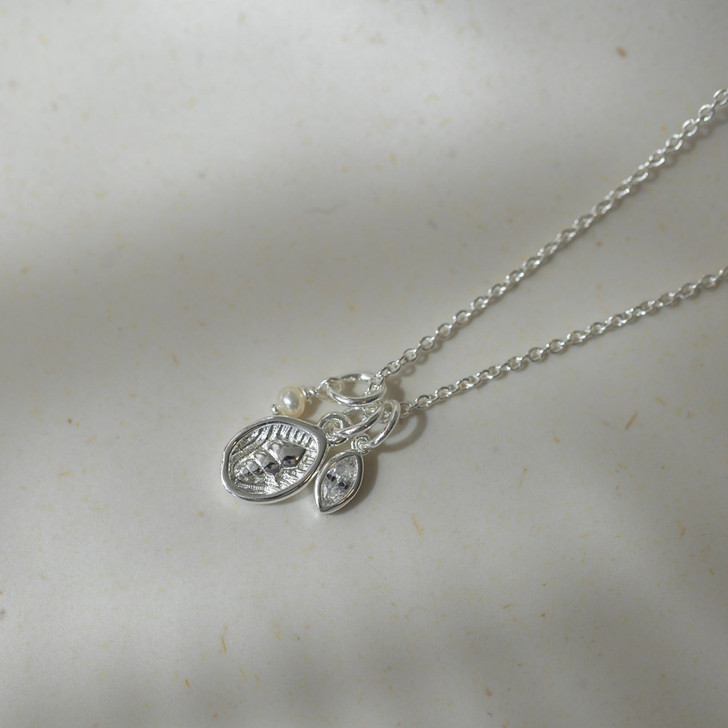 Glee Silver Plated Drift Shell Necklace