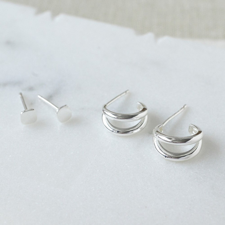 Glee Silver Plated Duet Basic Betty Earring Set