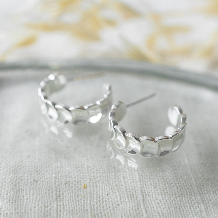 Glee Silver Plated Sela Hoops