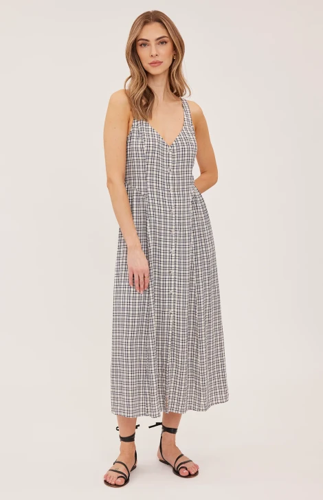 Gentle Fawn Astoria Dress Cream Check